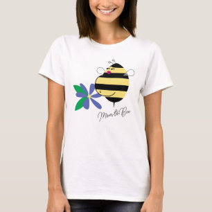 T-shirt Bosse de Bébé Floral Bleu Maman Abeille