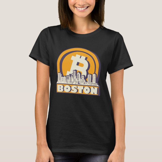 T-shirt Boston Bitcoin Maximalist  Bitcoin Boston Skyline (Devant)