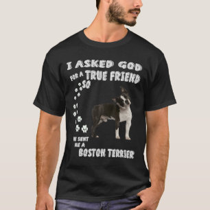 T-shirt Boston Bull Terrier Chien Citer Maman Papa Imprime