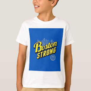 T-shirt Boston City se souvient de Bleu