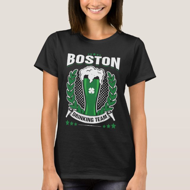 T-shirt Boston Drinking Team St Patrick's Day (Devant)