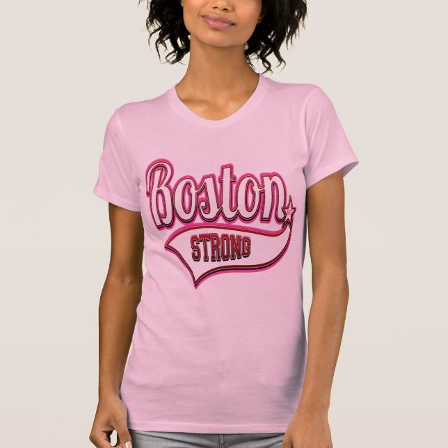 T-shirt Boston fort dans le rose (Devant)