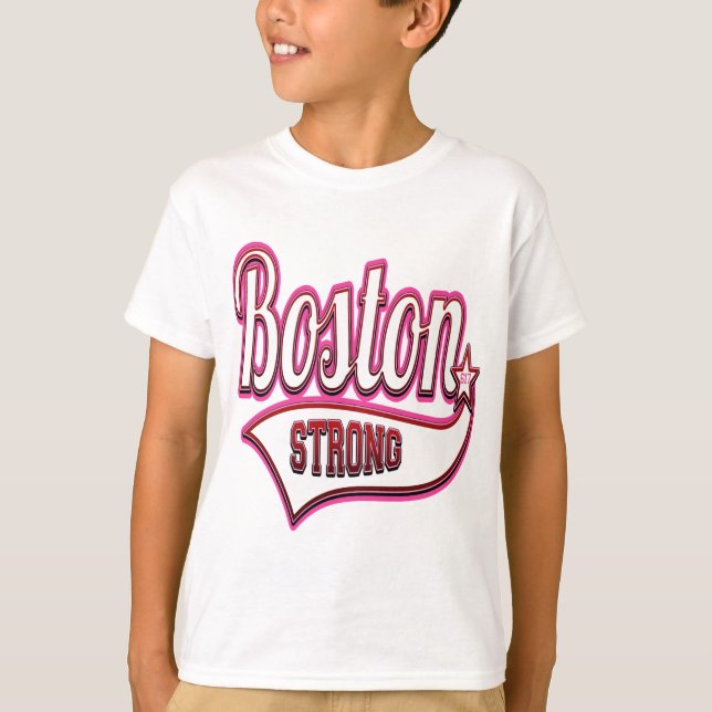 T-shirt Boston fort dans le rose (Devant)