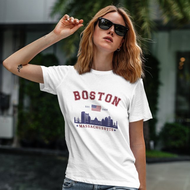 T-shirt Boston Massachusetts Est. 1630 Travel (Créateur téléchargé)
