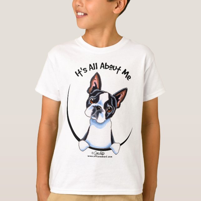 T-shirt Boston Terrier C'Est Tout Pour Moi (Devant)