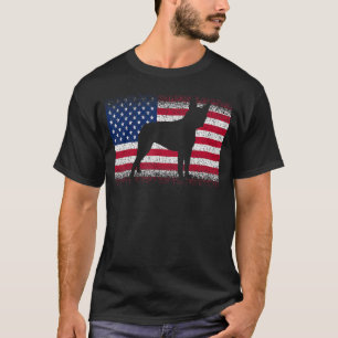 T-shirt Boston Terrier Chien & American Flag Patriotique J