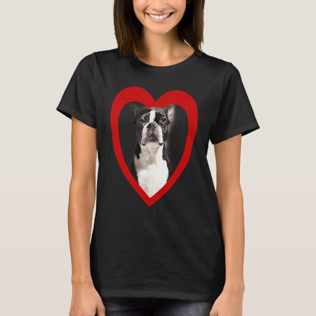 T-shirt Boston Terrier  Dog Heart   Terrier  Boston Terrie (Devant)