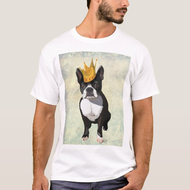 T-shirt Boston Terrier et Crown (Devant)