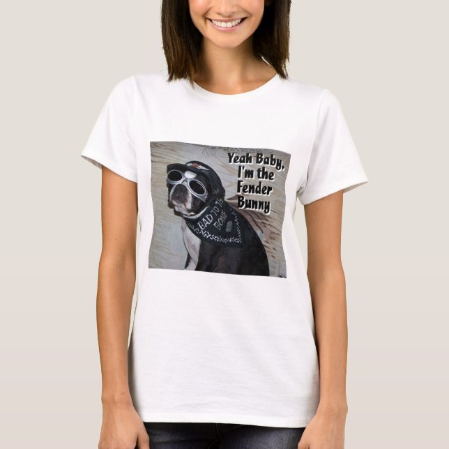 T-shirt Boston Terrier :  Lapin d'amortisseur (Devant)