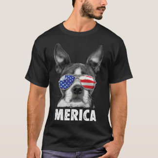T-shirt Boston Terrier Merica 4 juillet Hommes Femmes B