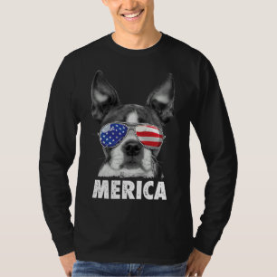T-shirt Boston Terrier Merica 4 juillet Hommes Femmes B