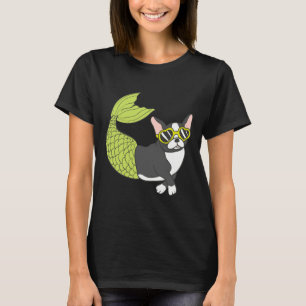 T-shirt Boston Terrier Mermaid Merboston Trop Cool Pour Sc