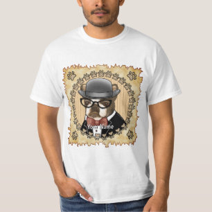 T-shirt Boston Terrier porte des lunettes