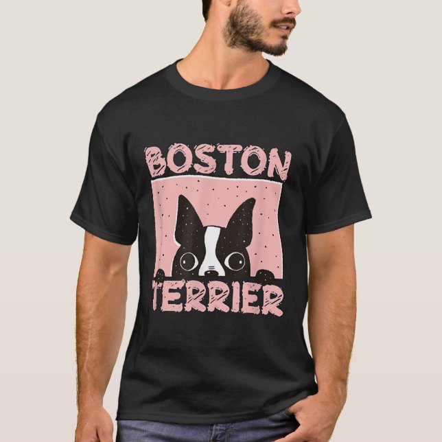 T-shirt Boston Terrier pour chien         (Devant)