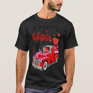 T-shirt Boston Terrier Red Truck Valentines Day Funny Chie