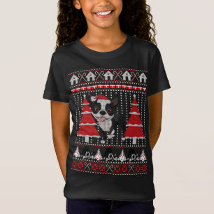 T-Shirt Boston Terrier Vilain Noël Drôle Chien Amoureux No