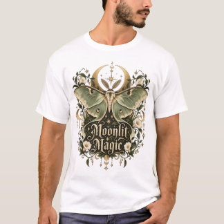 T-Shirt Botanique Papillon de Lune Magie au Clair