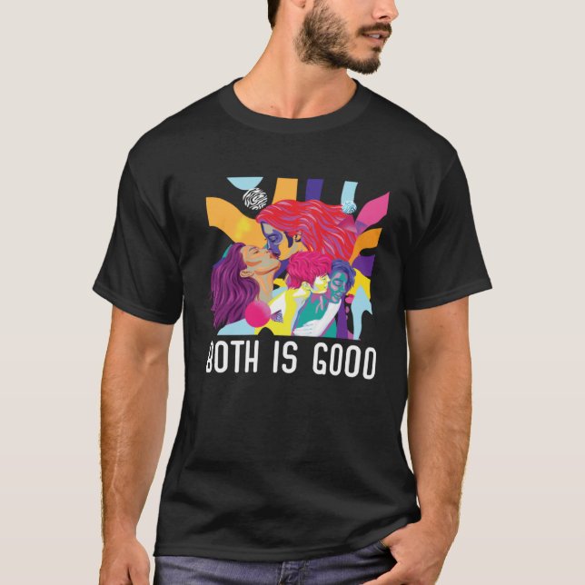 T-shirt Both Is Good Bi Bisexual Rainbow Pride Bisexuality (Devant)