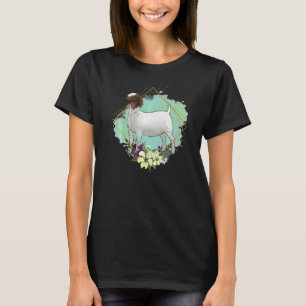 T-shirt Bother Wether Brace de chèvre avec cadre de fleurs