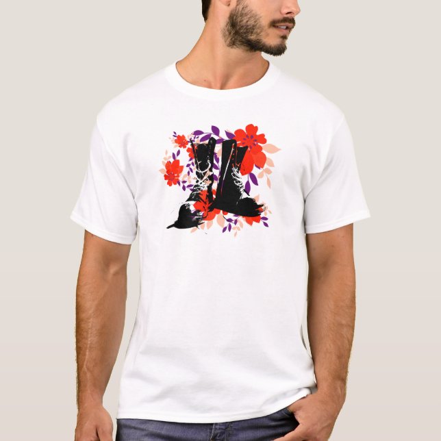 T-shirt Botte Punk Rocker - style rue (Devant)