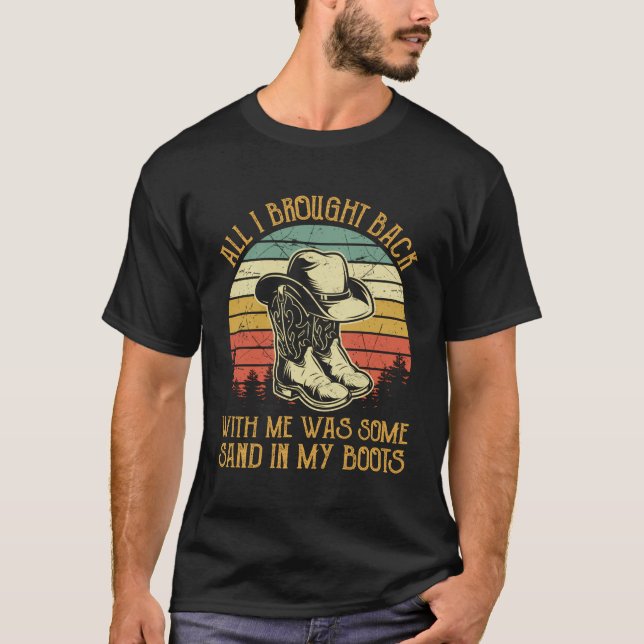 T-shirt Bottes Cowboy Sable Dans Mes Bottes Sud Ouest (Devant)