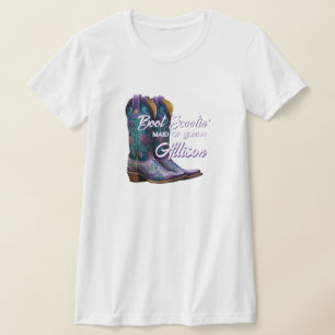 T-shirt Bottes de cowboy fantaisie demoiselle d'honneur
