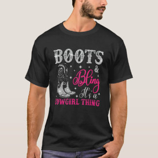 T-shirt Bottes de cowgirl Bling C'est une chose de cowgirl