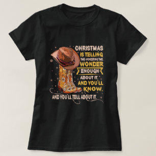 T-shirt Bottes de fille et Casquette Noël dit Western