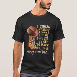 T-shirt Bottes de fille Je traverse mon coeur Vache de pay