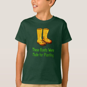 T-shirt Bottes de jardinage amusantes faites pour la plant