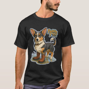 T-shirt Bottes de pluie énergiques pour chien Puddle Pup
