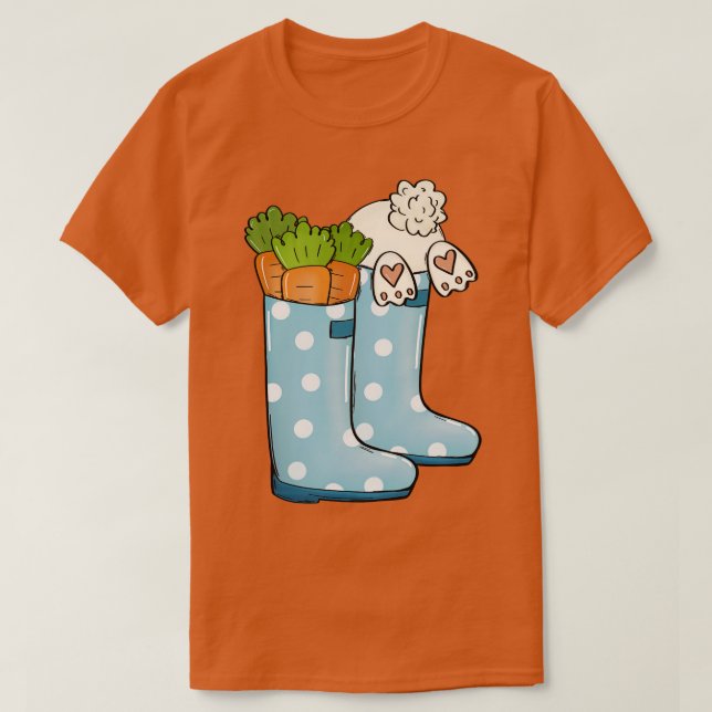 T-shirt bottes de pluie printanière (Design devant)
