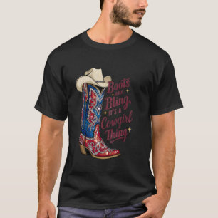 T-shirt Bottes et Bling C'est une histoire de cowgirl Amou