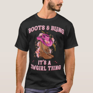 T-shirt Bottes Et Lâcher Sa Chose De Femme Rodéo Amour