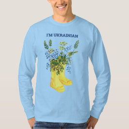 T-shirt Bottes jaunes avec fleurs bleues Ukraine Sweatshir