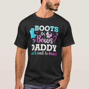 T-shirt Bottes Ou Bows Papa Baby shower De Révélation De S
