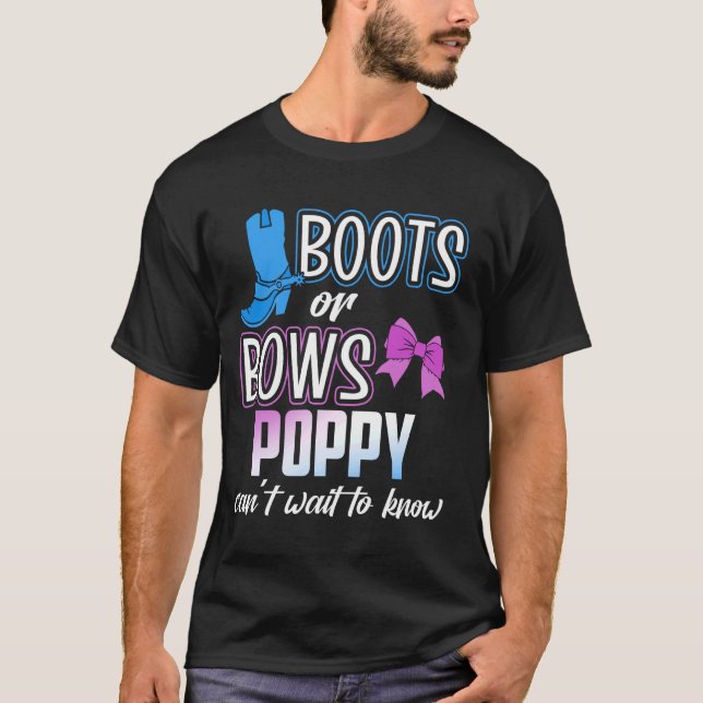 T-shirt Bottes ou pots pour Poppy Granpa Papa Révéler Baby (Devant)