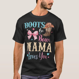 T-shirt Bottes Ou Rubans Maman T'aime Révélation Du Sexe D