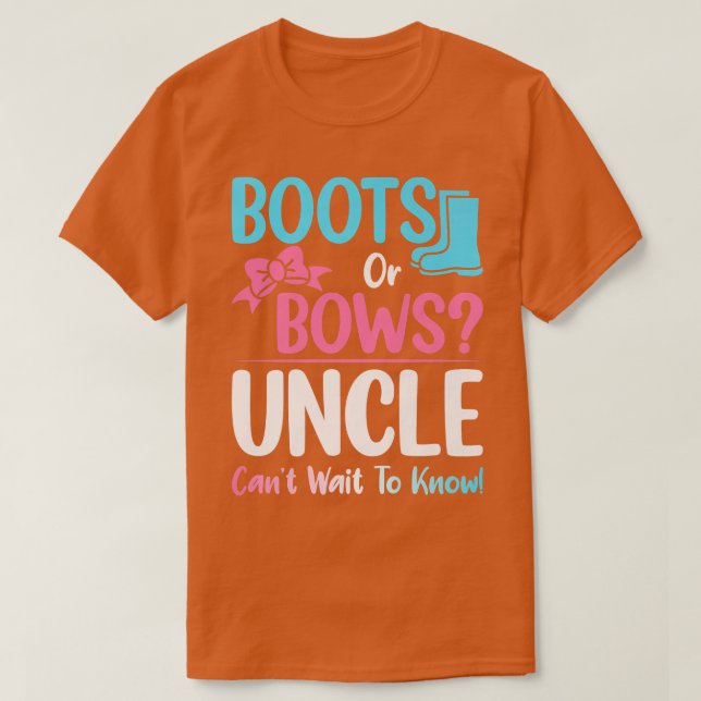 T-shirt Bottes ou vaches Oncle Genre Révéler Grossesse Ann (Design devant)