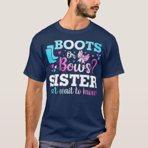 T-shirt Bottes ou vaches Soeur Baby shower de révélation d