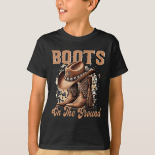 T-shirt Bottes Sur Le Terrain Boot Cowboy Western Cowgirl