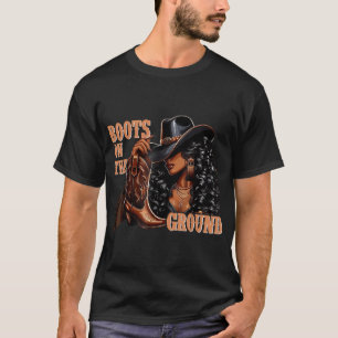 T-shirt Bottes Sur Le Terrain Boot Cowboy Western Cowgirl