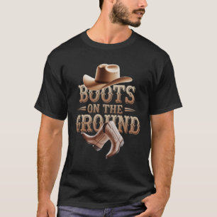 T-shirt Bottes Sur Le Terrain Cowgirl Linedance Cowboy Wes