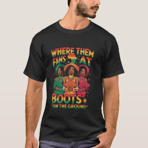 T-shirt Bottes sur le terrain Juneteenth Cowgirl Où sont c