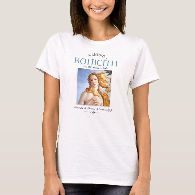 T-shirt Botticelli Naissance de Vénus Peinture et Peintre  (Devant)