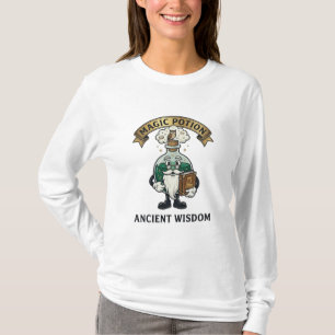T-shirt Botto Ancien Sage Magicien Potion Magique Hibou Ré