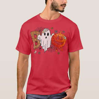 T-shirt Bou drôle avec fantôme et citrouilles pour la co-h