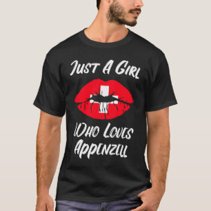 T-shirt Bouche des lèvres Amour Suisse Drapeau Appenzell