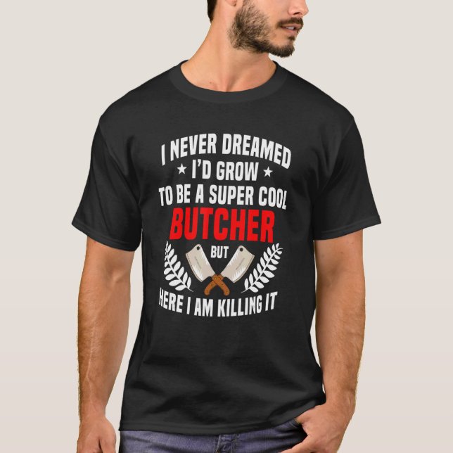 T-shirt Boucher Cool Flesher Viande Whisperer Volaille O (Devant)