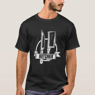 T-shirt Boucher Couteaux Viande Coupe Animaux Alimentation